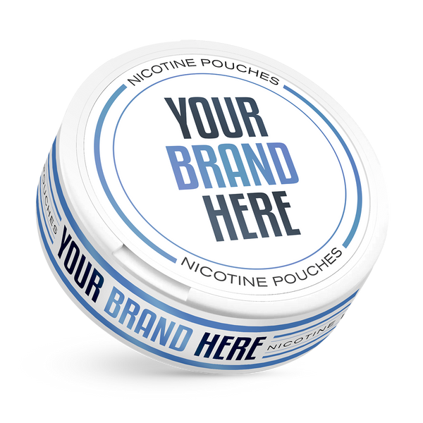 Your brand here nicotine pouch can mockup