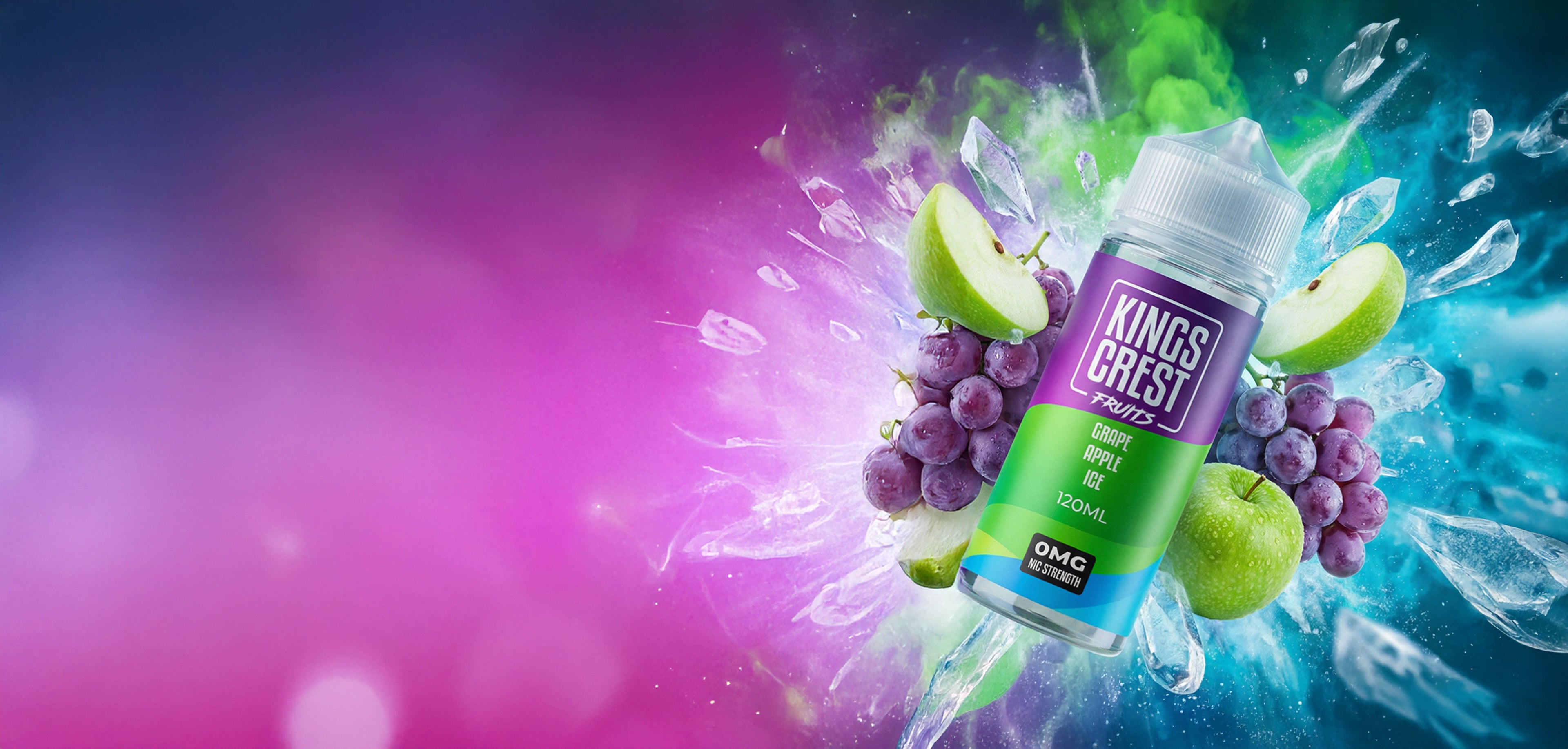 Grape Apple Ice – bold grape and crisp green apple with icy menthol finish
