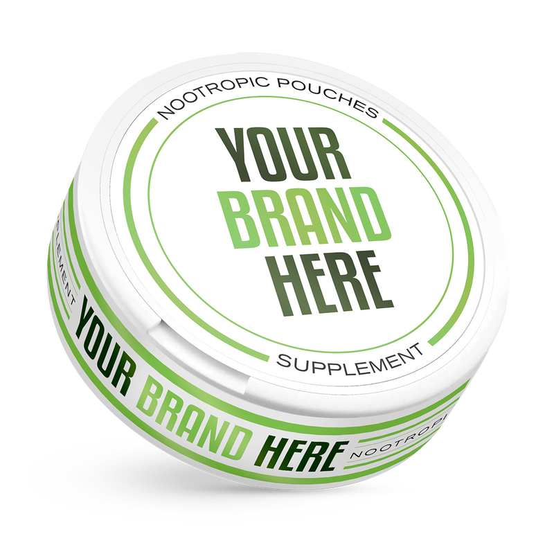White label supplement pouch can