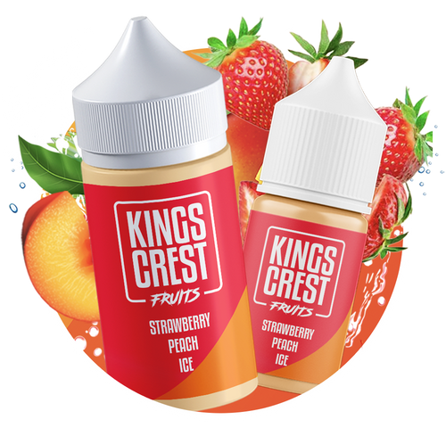 Strawberry Peach Ice E-Liquid | Kings Crest Fruits