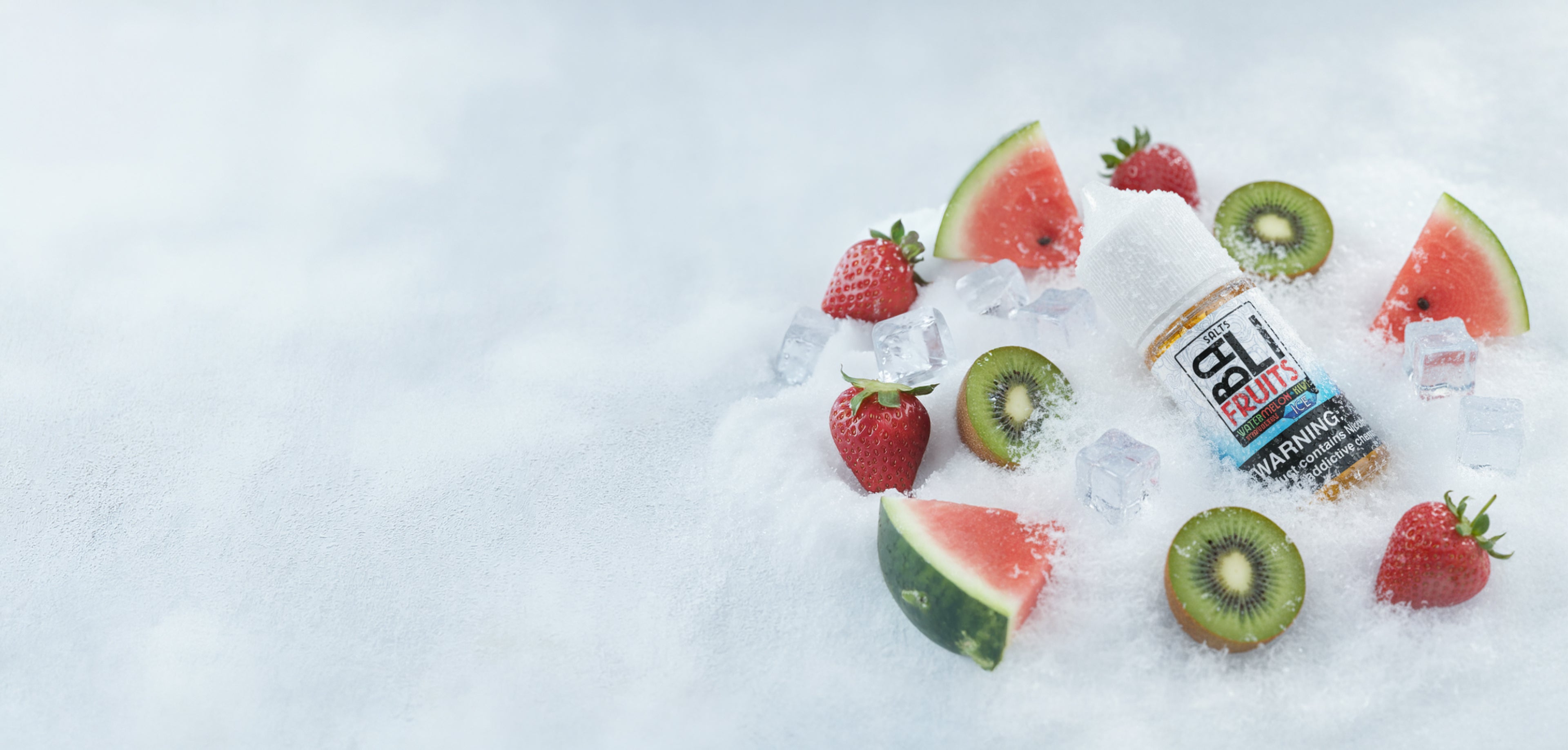 Watermelon Kiwi Strawberry Ice fruity ice blend of watermelon, kiwi and strawberry with menthol chill