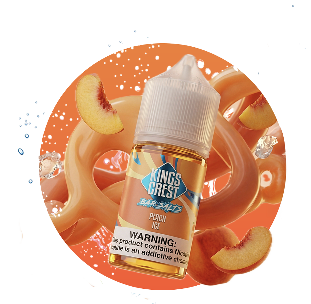 Peach Ice Bar Salts | E-liquid Kinks Crest